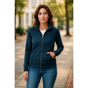 Skechers Hoodless Hoodie W XS Black Ribbed Full Zip Pockets‎